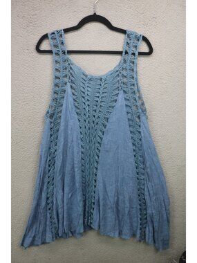 Beach by Exist Crochet Asymmetrical Dress-Size S/M-Beachy